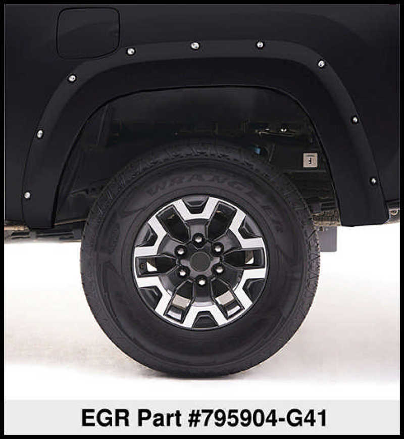 EGR - EGR 16+ Nissan Titan XD Bolt - On Look Color Match Fender Flares - Set - Black Metallic - Demon Performance