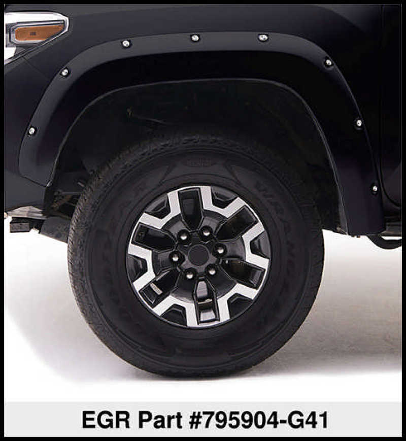 EGR - EGR 16+ Nissan Titan XD Bolt - On Look Color Match Fender Flares - Set - Black Metallic - Demon Performance