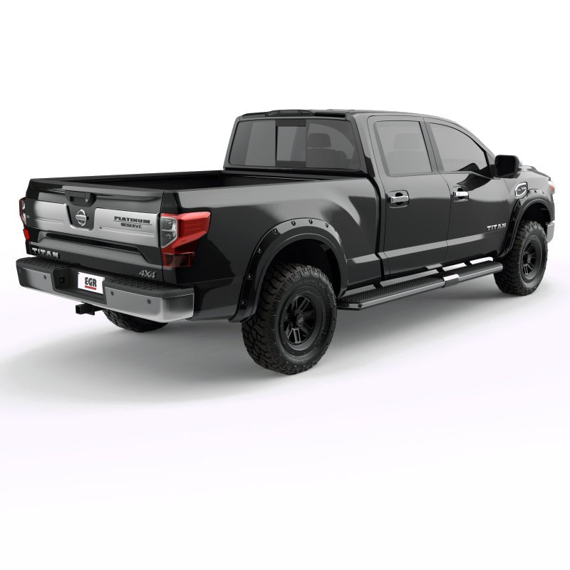 EGR - EGR 16+ Nissan Titan XD Bolt - On Look Color Match Fender Flares - Set - Black Metallic - Demon Performance