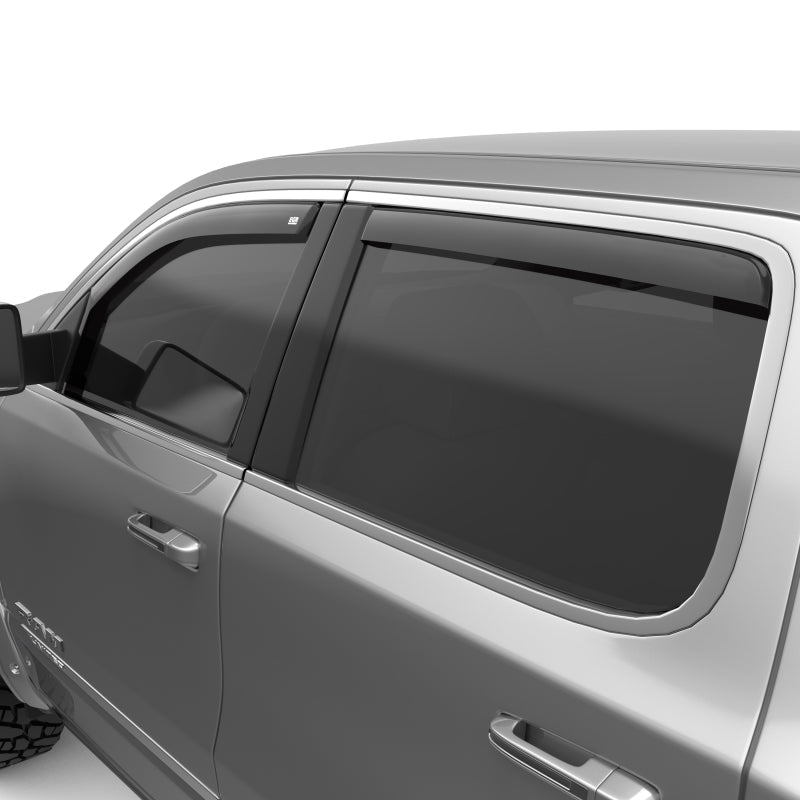 EGR - EGR 2019 Dodge Ram 1500 Crew Cab SlimLine In - Channel Window Visors Set of 4 - Dark Smoke - Demon Performance