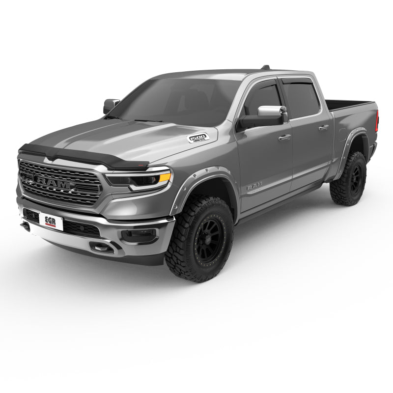 EGR - EGR 2019 Dodge Ram 1500 Crew Cab SlimLine In - Channel Window Visors Set of 4 - Dark Smoke - Demon Performance