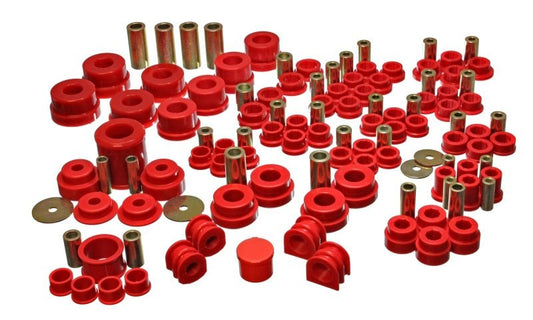 Energy Suspension - Energy Suspension 02 - 09 Nissan 350Z / 03 - 07 Infiniti G35 Coupe Red Hyper - Flex Master Bushing Set - Demon Performance