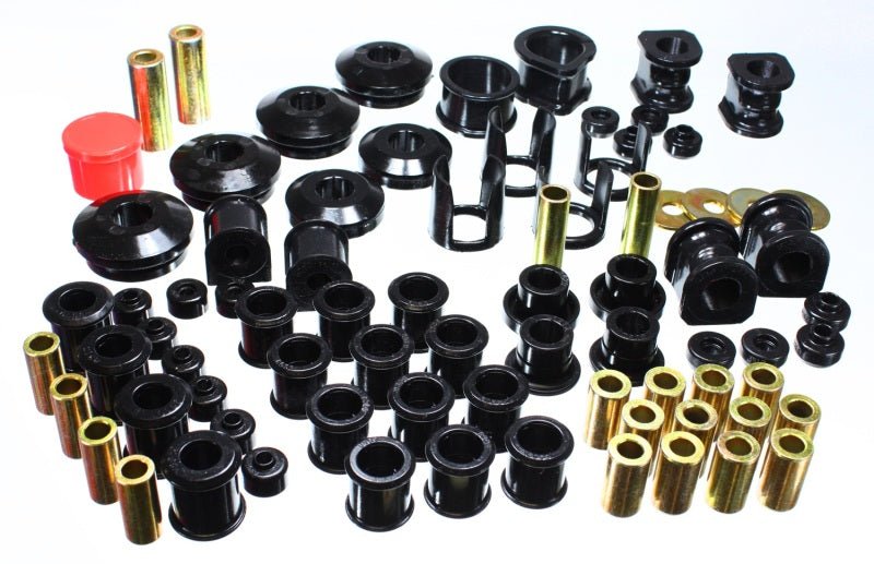 Energy Suspension - Energy Suspension 89 - 94 Nissan 240SX (S13) Black Hyper - Flex Master Bushing Set - Demon Performance