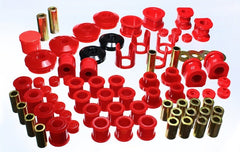 Energy Suspension - Energy Suspension 89 - 94 Nissan 240SX (S13) Red Hyper - Flex Master Bushing Set - Demon Performance