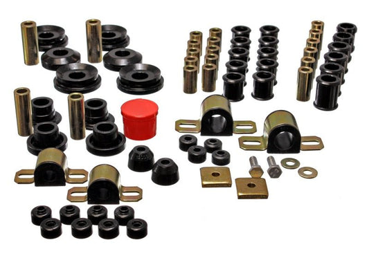 Energy Suspension - Energy Suspension 95 - 98 Nissan 240SX (S14) Black Hyper - Flex Master Bushing Set - Demon Performance