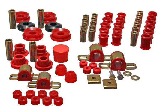 Energy Suspension - Energy Suspension 95 - 98 Nissan 240SX (S14) Red Hyper - Flex Master Bushing Set - Demon Performance