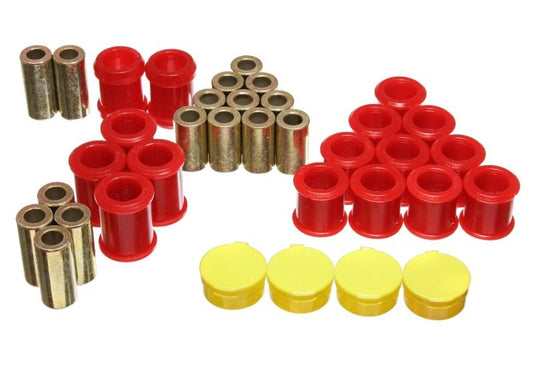 Energy Suspension - Energy Suspension 95 - 98 Nissan 240SX (S14) Red Rear Control Arm Bushing Set (Must reuse existing out - Demon Performance