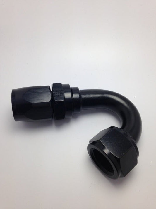 Fragola - Fragola - 10AN Nut x - 12AN Hose Reducing Hose End 150 Degree - Black - Demon Performance