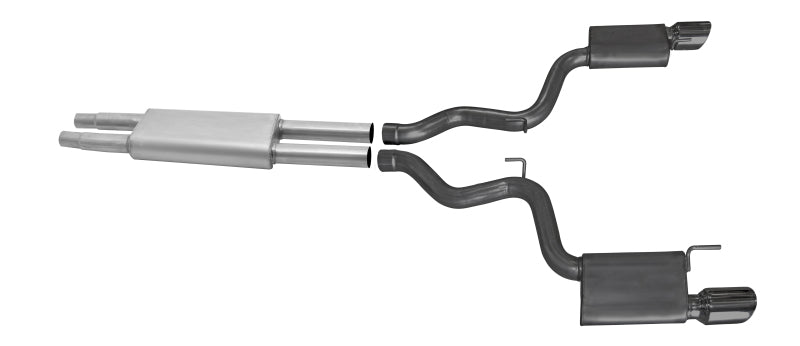 Gibson - Gibson 15 - 17 Ford Mustang V6 3.7L 3in Cat - Back Dual Exhaust - Black Elite (Ceramic) - Demon Performance