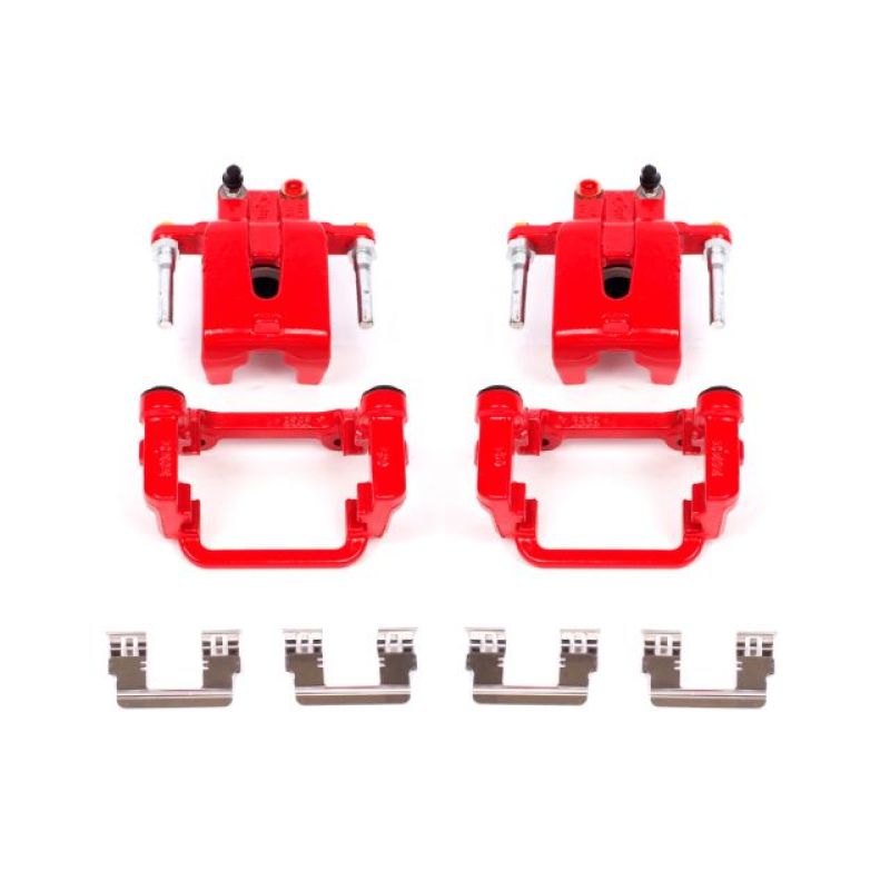 PowerStop - Power Stop 05 - 19 Chrysler 300 Rear Red Calipers w/Brackets - Pair - Demon Performance