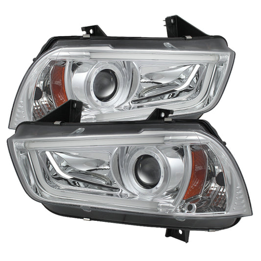 Spyder Dodge Charger 11-14 Projector Headlights Xenon/HID Model- DRL Chrm PRO-YD-DCH11-LTDRL-HID-C