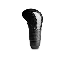 Momo Shadow Shift Knob - Black Airleather, Carbon Effect Insert