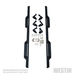 Westin/HDX 16-18 Nissan Titan XD Crew / 17-18 Titan Crew Cab Drop Nerf Step Bars - Textured Black