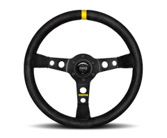 Momo MOD07 Steering Wheel 350 mm -  Black Suede/Black Spokes/1 Stripe