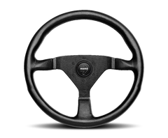 Momo Montecarlo Steering Wheel 320 mm - Black Leather/Black Stitch/Black Spokes