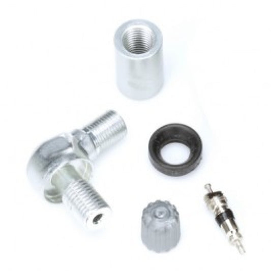 Schrader TPMS Service Pack - 90 Degree Aluminum Valve Stem Assembly Components for 33900 - 4 Pack