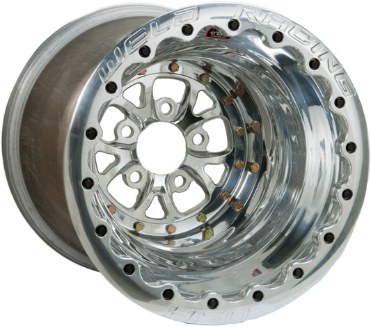 Weld V-Series 16x16 / 5x5 BP / 5in. BS Polished Wheel - Polished Double Beadlock