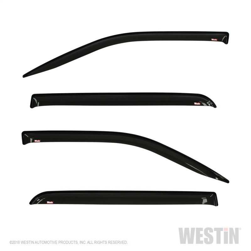 Westin 2019 RAM 1500 Crew Cab (Non Classic) Wade Slim Wind Deflector 4pc - Smoke