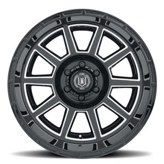 ICON Recoil 20x10 6x5.5 -24mm Offset 4.5in BS Gloss Black Milled Spokes Wheel