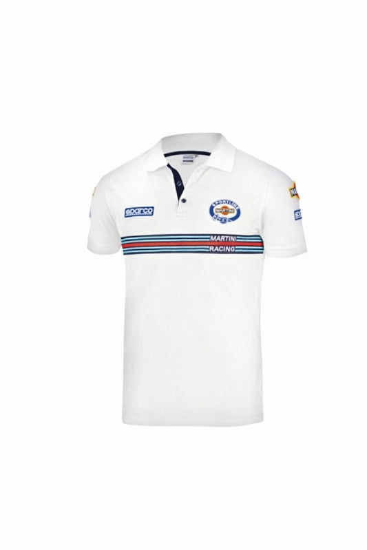 Sparco Polo Replica Martini-Racing Large White