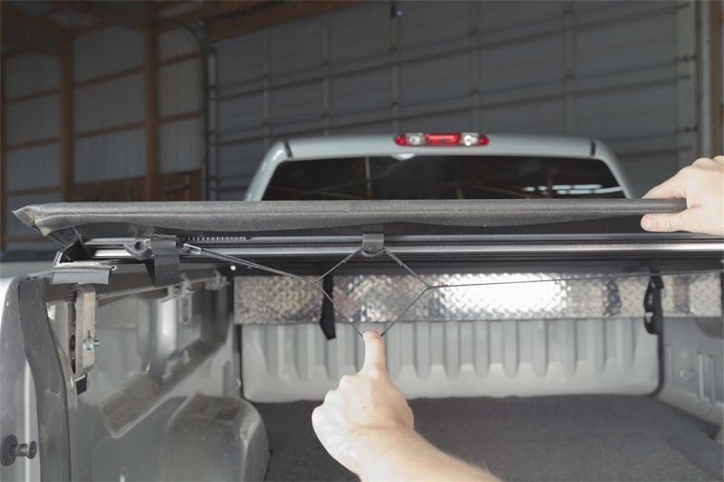 Access - Access Lorado 08-09 Titan King Cab 8ft 2in Bed (Clamps On w/ or w/o Utili-Track) Roll-Up Cover - Demon Performance