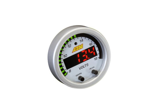 AEM - AEM X-Series 8-18V Volt Gauge - Demon Performance
