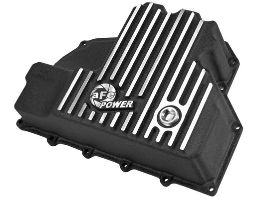 aFe - AFE Engine Oil Pan Black Machined; 14-16 Dodge RAM 1500 EcoDiesel 3.0L V6 (td) - Demon Performance