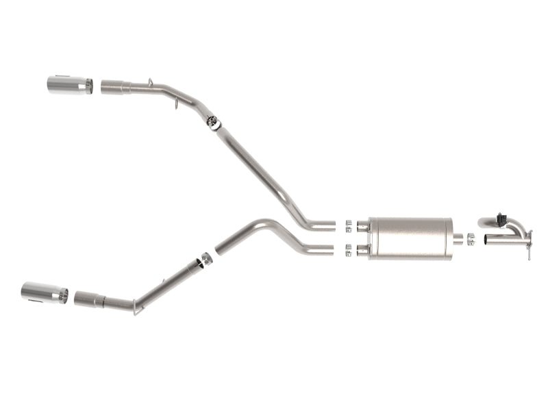 aFe - aFe Gemini XV 3in 304 SS Cat-Back Exhaust 19-21 Ram 1500 V8 5.7L Hemi w/ Polish Tips - Demon Performance