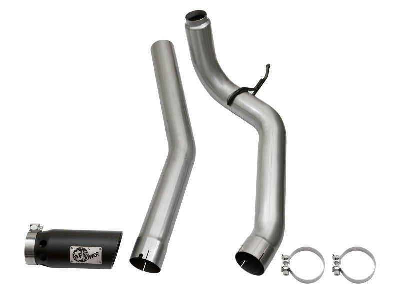 aFe - aFe LARGE Bore HD DPF-Back SS Exhaust w/ Black Tip 2016 Nissan Titan XD V8-5.0L (td) - Demon Performance