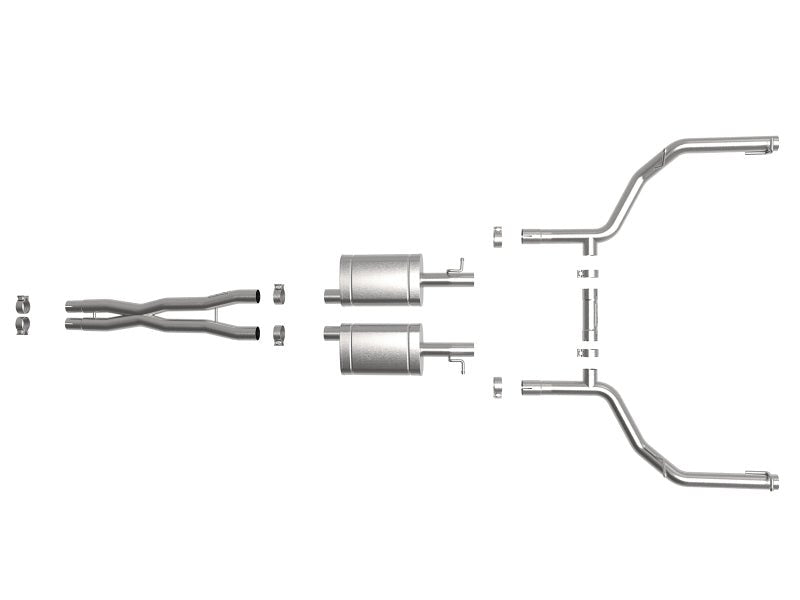 aFe - aFe MACH Force-Xp 2-1/2in 304 SS Cat-Back Exhaust 15-19 Dodge Challenger V6-3.6L - Raw Tip - Demon Performance