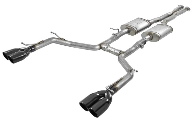 aFe - aFe MACH Force-Xp 2-1/2in 304 SS Cat-Back Exhaust 15-21 Dodge Challenger V6-3.6L - Quad Black Tip - Demon Performance