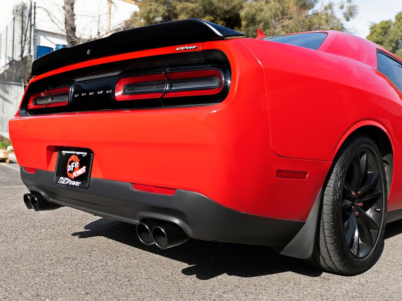 aFe - aFe MACH Force-Xp 2-1/2in 304 SS Cat-Back Exhaust 15-21 Dodge Challenger V6-3.6L - Quad Black Tip - Demon Performance