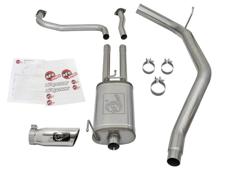 aFe - aFe MACH Force-Xp 2-1/2in Cat-Back Exhaust System w/ Polished Tip 16-17 Nissan Titan XD V8 5.6L - Demon Performance