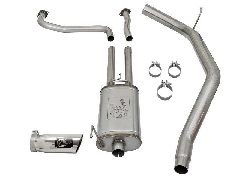 aFe - aFe MACH Force-Xp 2-1/2in Cat-Back Exhaust System w/ Polished Tip 16-17 Nissan Titan XD V8 5.6L - Demon Performance