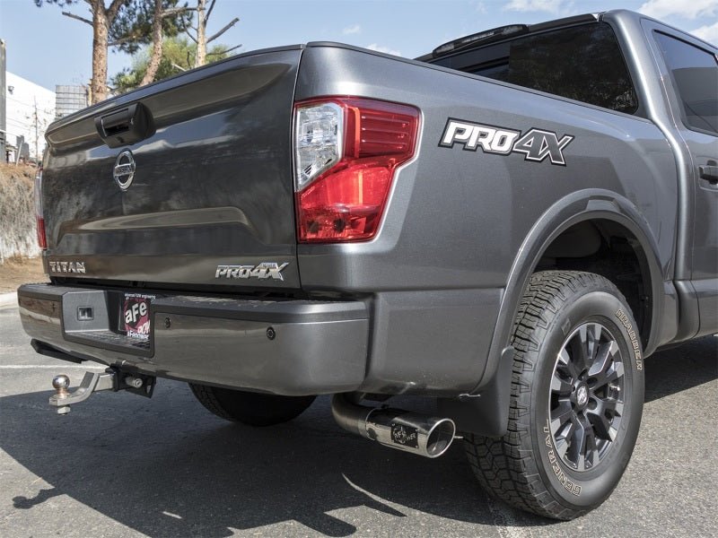 aFe - aFe MACH Force-Xp 2-1/2in Cat-Back Exhaust System w/ Polished Tip 16-17 Nissan Titan XD V8 5.6L - Demon Performance