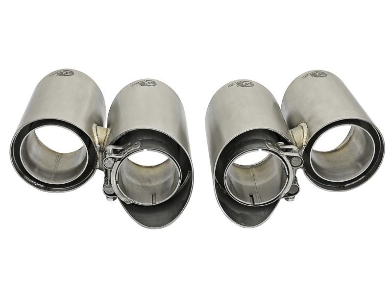 aFe - aFe MACH Force-Xp 304 SS OE Exhaust Tips Polished 12-16 Porsche 911 (C2S 991) H6 3.8L - Demon Performance