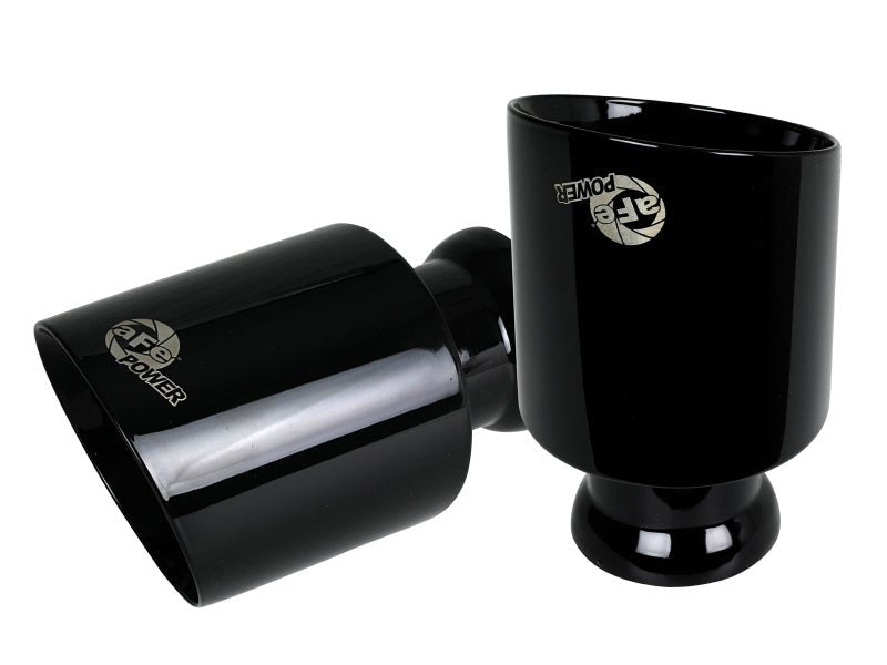 aFe - aFe MACH Force-XP 4-1/2in Black OE Replacement Exhaust Tips - 15-19 Dodge Charger/Hellcat - Demon Performance