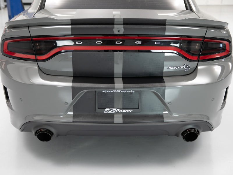 aFe - aFe MACH Force-XP 4-1/2in Carbon Fiber OE Replacement Exhaust Tips - 15-19 Dodge Charger/Hellcat - Demon Performance