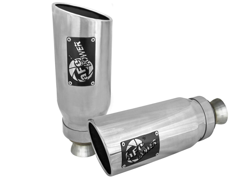 aFe - aFe MACH Force-XP 4-1/2in Steel OE Replacement Exhaust Tips - 2021+ Dodge Ram (5.7L V8) - Polished - Demon Performance