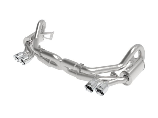 aFe - aFe MACHForce XP 12-16 Porsche 911 Carrera H6-3.8L SS-304 Cat-Back Exhaust w/ Polished Quad Tips - Demon Performance