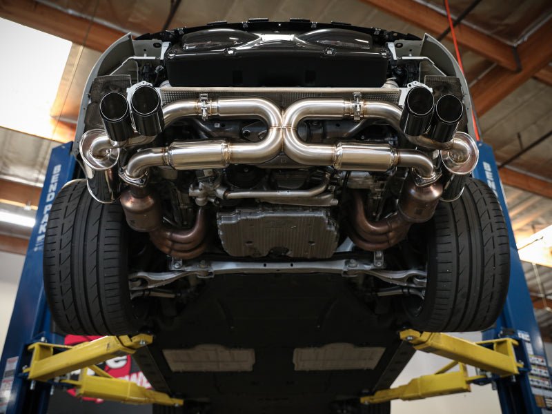 aFe - aFe MACHForce XP 12-16 Porsche 911 Carrera H6-3.8L SS-304 Cat-Back Exhaust w/Carbon Fiber Tips - Demon Performance