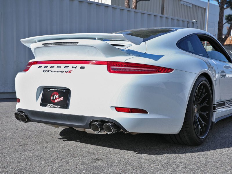 aFe - aFe MACHForce XP 12-16 Porsche 911 Carrera H6-3.8L SS-304 Cat-Back Exhaust w/Carbon Fiber Tips - Demon Performance