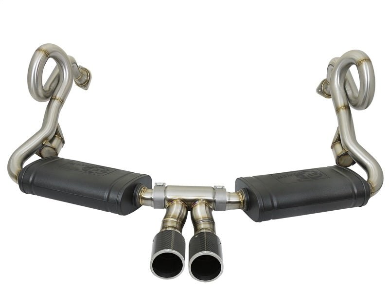 aFe - aFe MACHForce-Xp 2in 304 SS Cat-Back Exhaust w/Carbon Fiber Tips 13-16 Porsche Boxster 2.7L/3.4L - Demon Performance