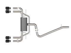 aFe - aFe MACHForce XP 3in-2.5in 304SS Exhaust Cat-Back 15-20 Audi S3 L4-2.0L (t) - Black Tips - Demon Performance