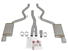 aFe - aFe MACHForce XP Exhausts Cat-Back SS-304 EXH w/ Polished Tips 15-16 Ford Mustang EcoBoost 2.3L (t) - Demon Performance