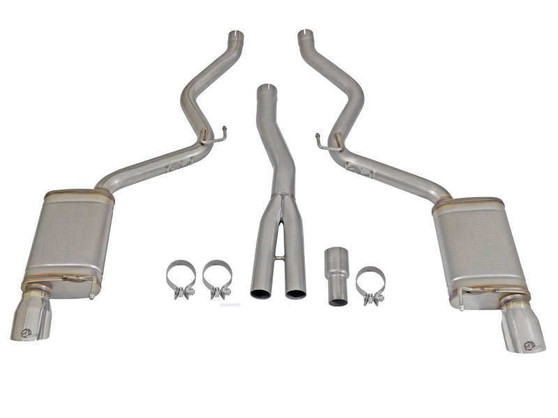 aFe - aFe MACHForce XP Exhausts Cat-Back SS-304 EXH w/ Polished Tips 15-16 Ford Mustang EcoBoost 2.3L (t) - Demon Performance