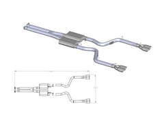 aFe - aFe MACHForce XP Exhausts Cat-Back SS-409 EXH CB Dodge Challenger 09 V8-5.7L - Demon Performance