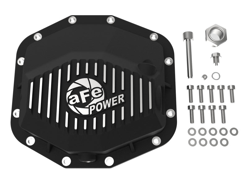 aFe - aFe POWER 21-22 Ram 1500 TRX Hemi V8 6.2L (sc) PRO Series Rear Differential Cover Black w/ Machined - Demon Performance