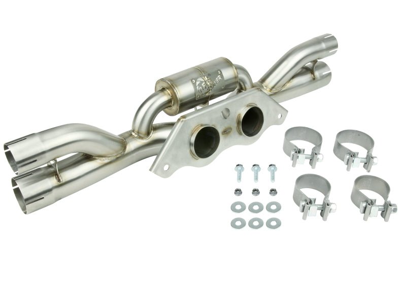 aFe - aFe Power MACHForce XP 304 Stainless Secondary Muffler Delete Pipe 14-19 Porsche 911 GT3 3.8L/4.0L - Demon Performance