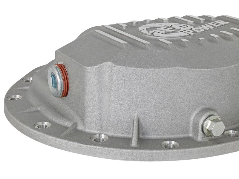 aFe - aFe Power Rear Differential Cover Raw w/Machined Fins Street Ser. 16-17 Nissan Titan XD (AAM 9.5-14) - Demon Performance